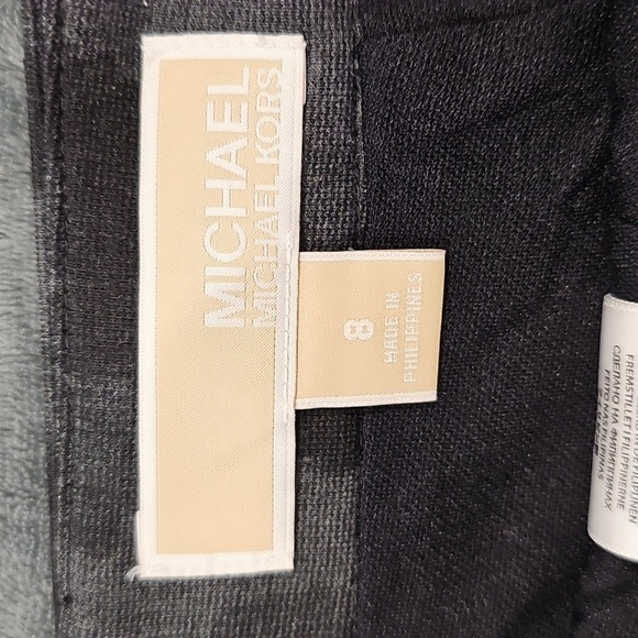 Michael Kors black & grey hidden animal print skirt with pockets size 8 - Picture 5 of 6